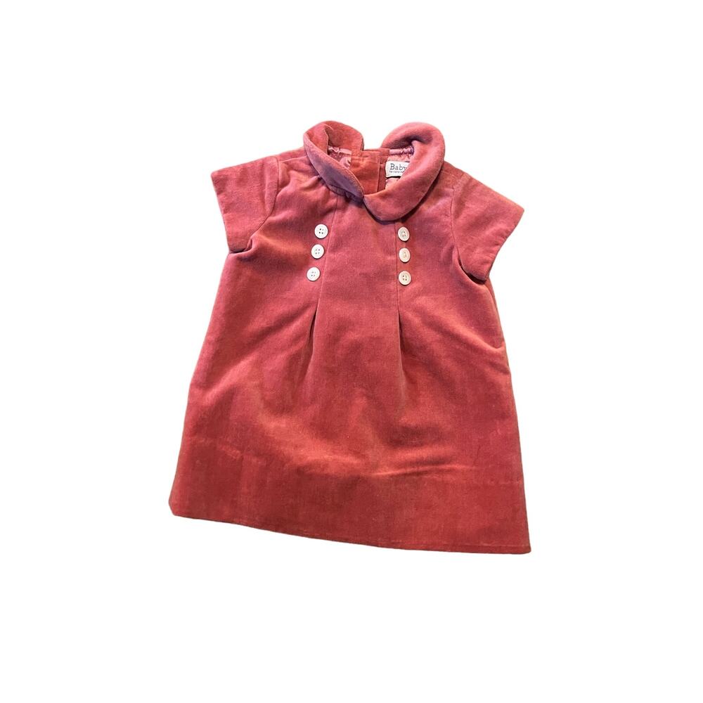 Baby CZ by Carolina Zapf Pink Velvet Dress Size 3-6 Months